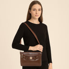 Classic Structured  Buckle Sling For Womens