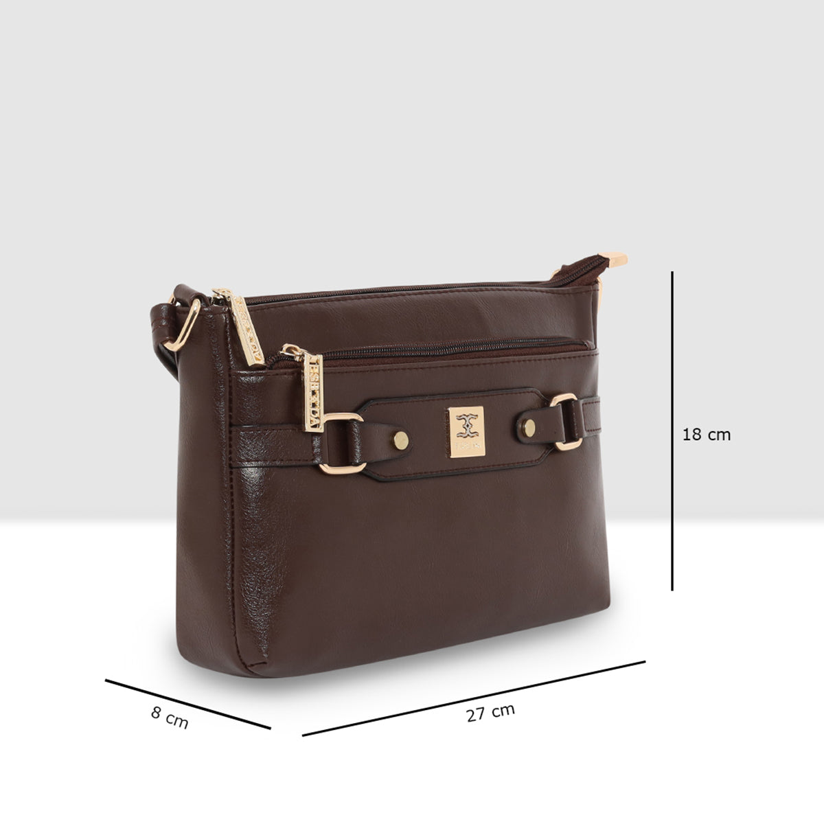 Classic Structured  Buckle Sling For Womens