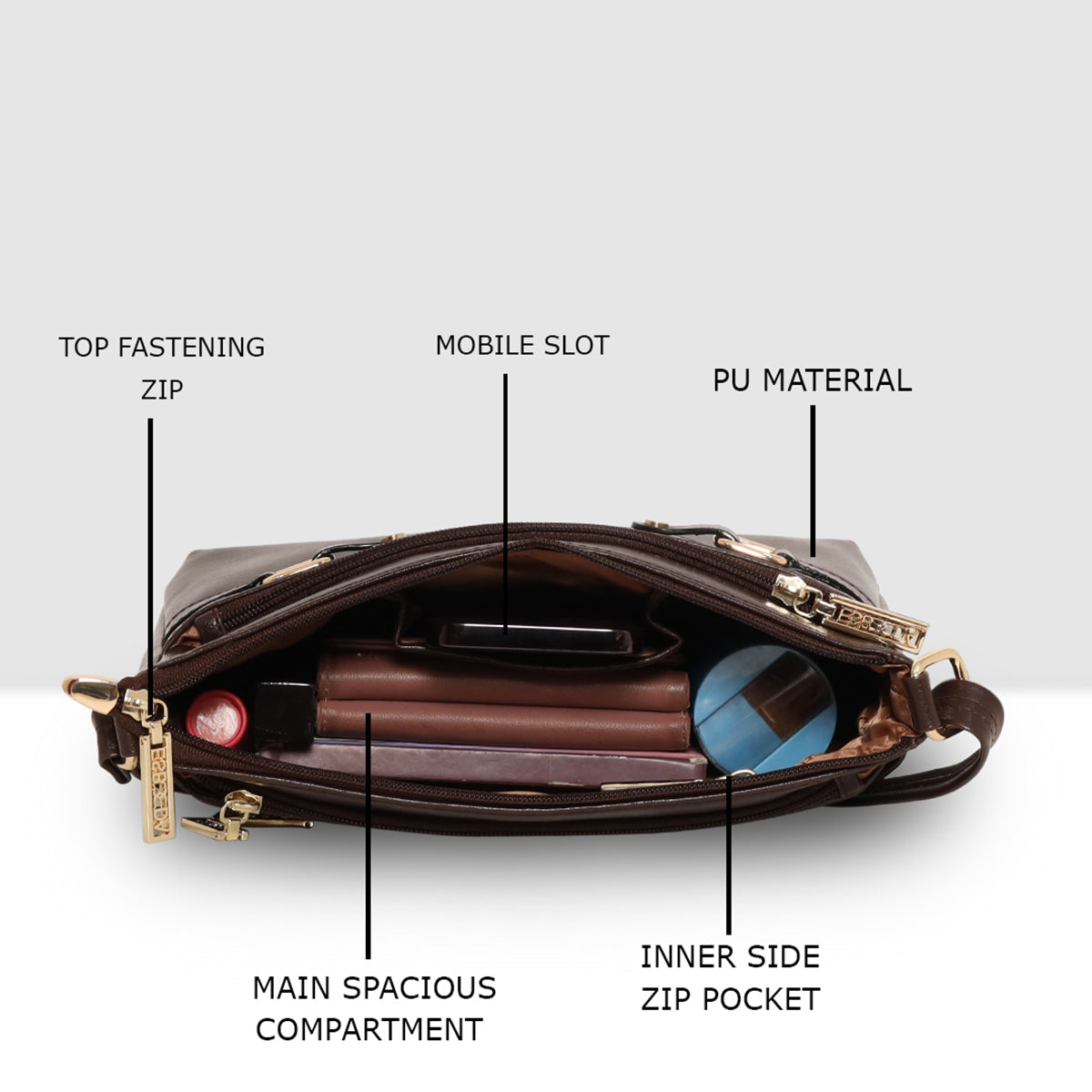 Classic Structured  Buckle Sling For Womens