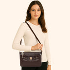Classic Structured  Buckle Sling For Womens