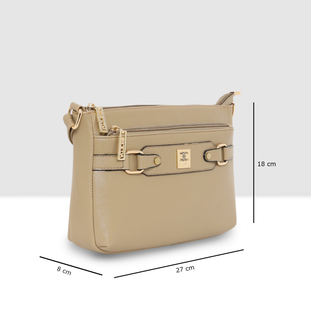 Classic Structured  Buckle Sling For Womens