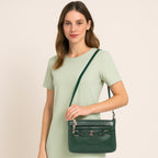 Classic Structured  Buckle Sling For Womens