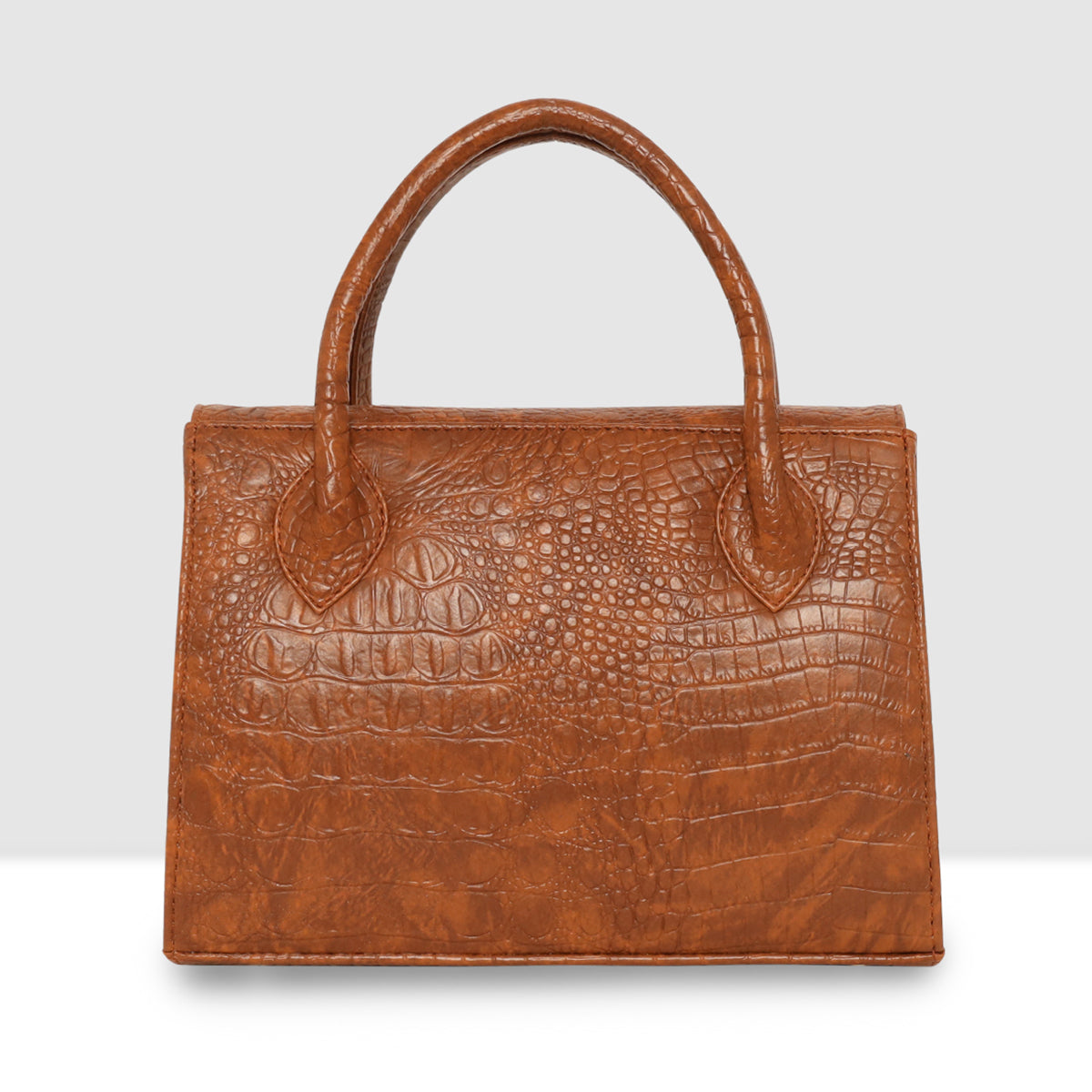 Croco Texture Handbag  For Womens