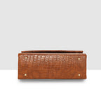 Croco Texture Handbag  For Womens