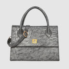 Croco Texture Handbag  For Womens