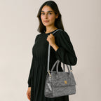 Croco Texture Handbag  For Womens