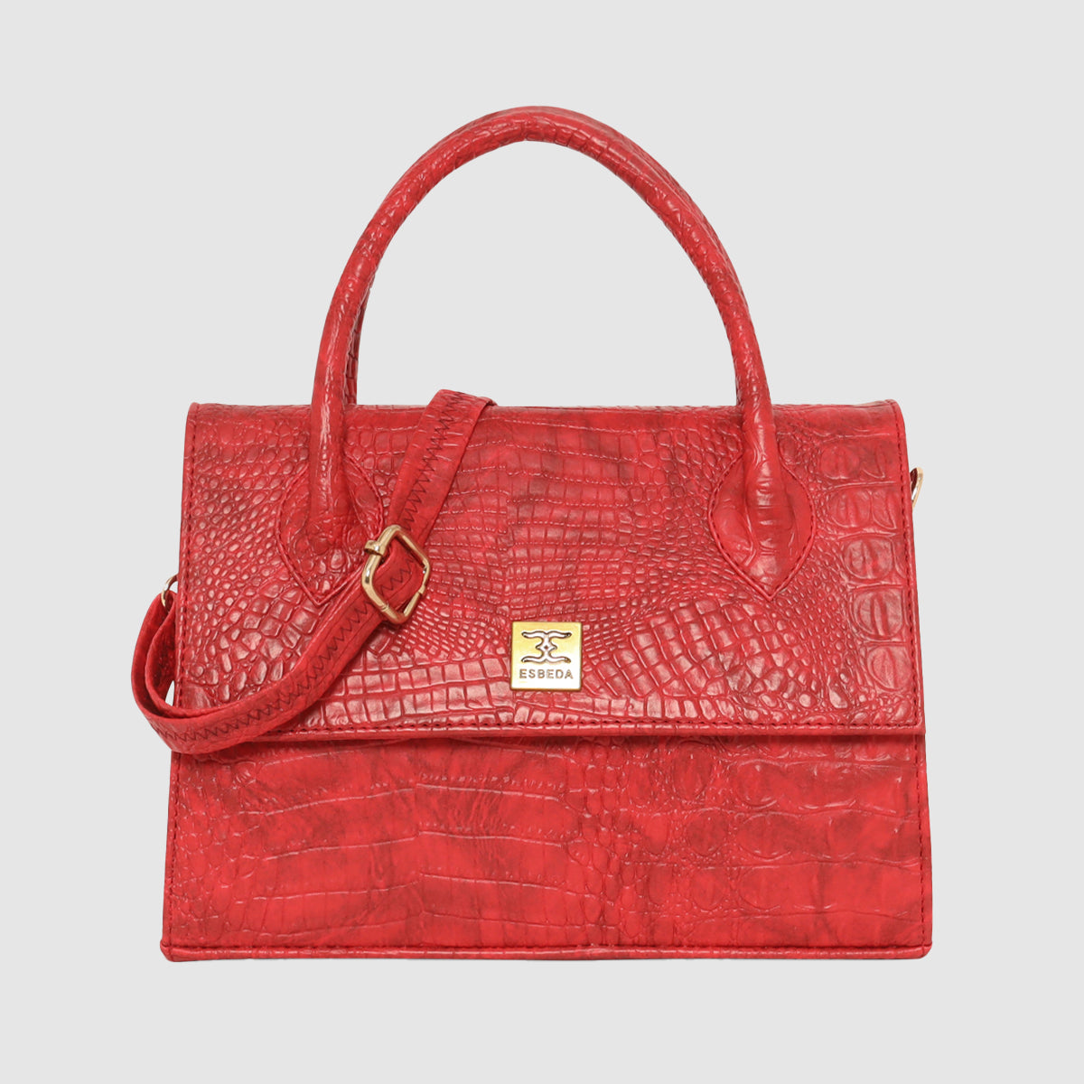 Croco Texture Handbag  For Womens
