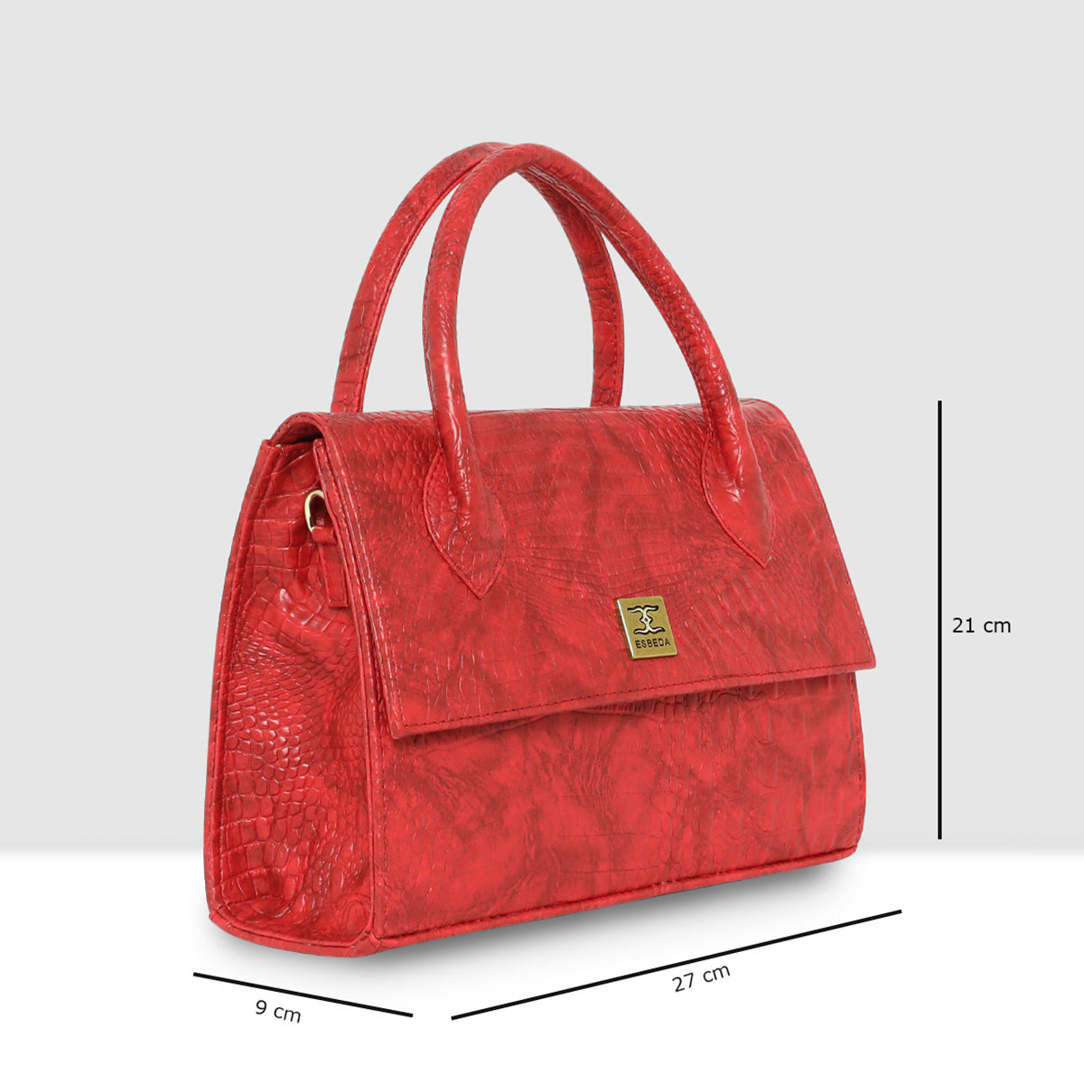 Croco Texture Handbag  For Womens