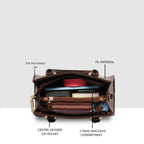 Structured Satchel Handbag For Womens