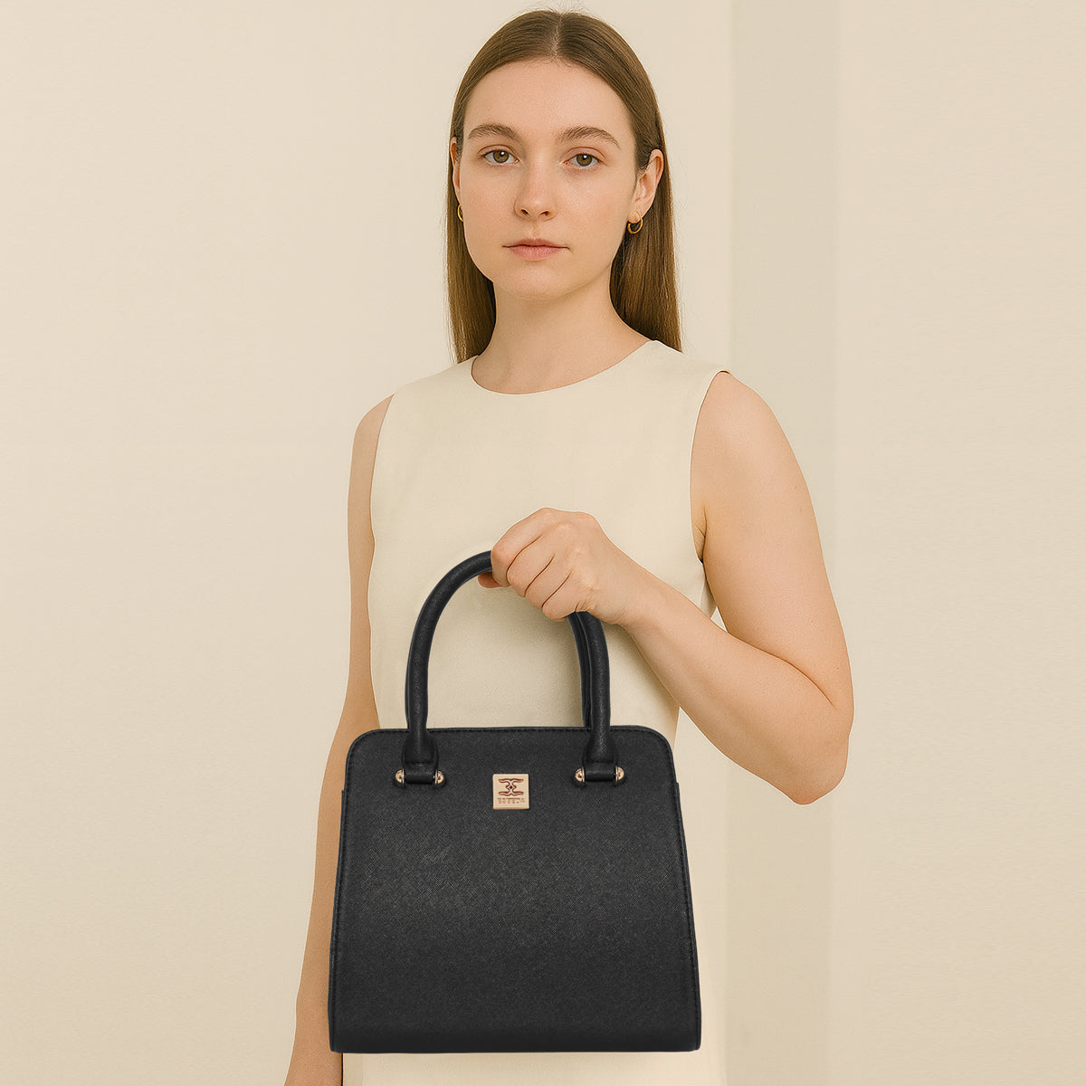 Structured Satchel Handbag For Womens