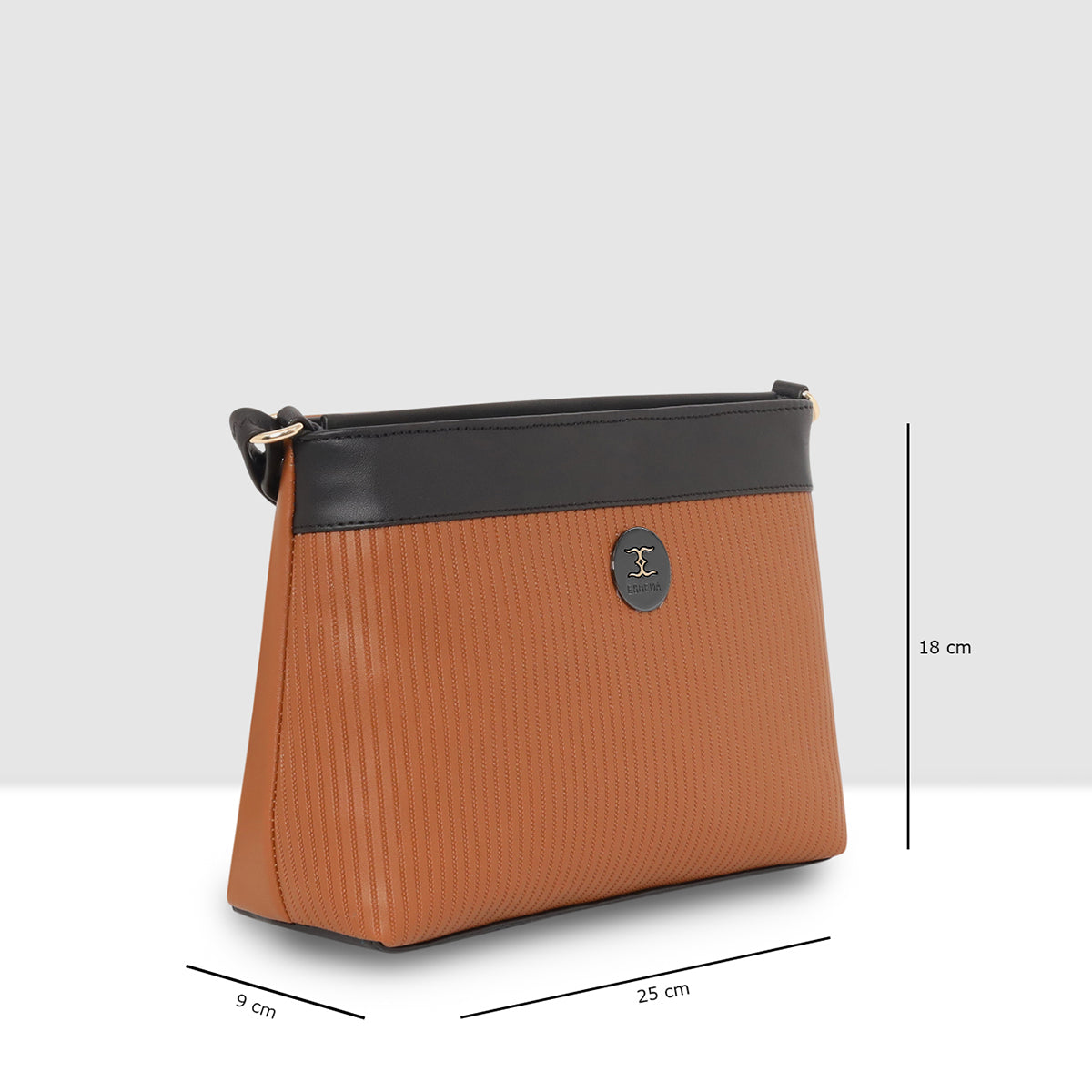 Dual-Tone Striped Sling bag For Womens
