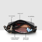 Dual-Tone Striped Sling bag For Womens
