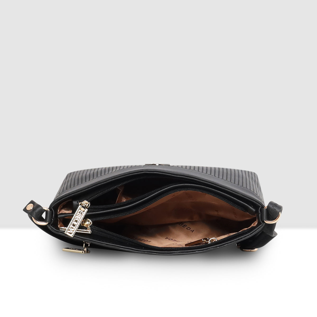 Dual-Tone Striped Sling bag For Womens