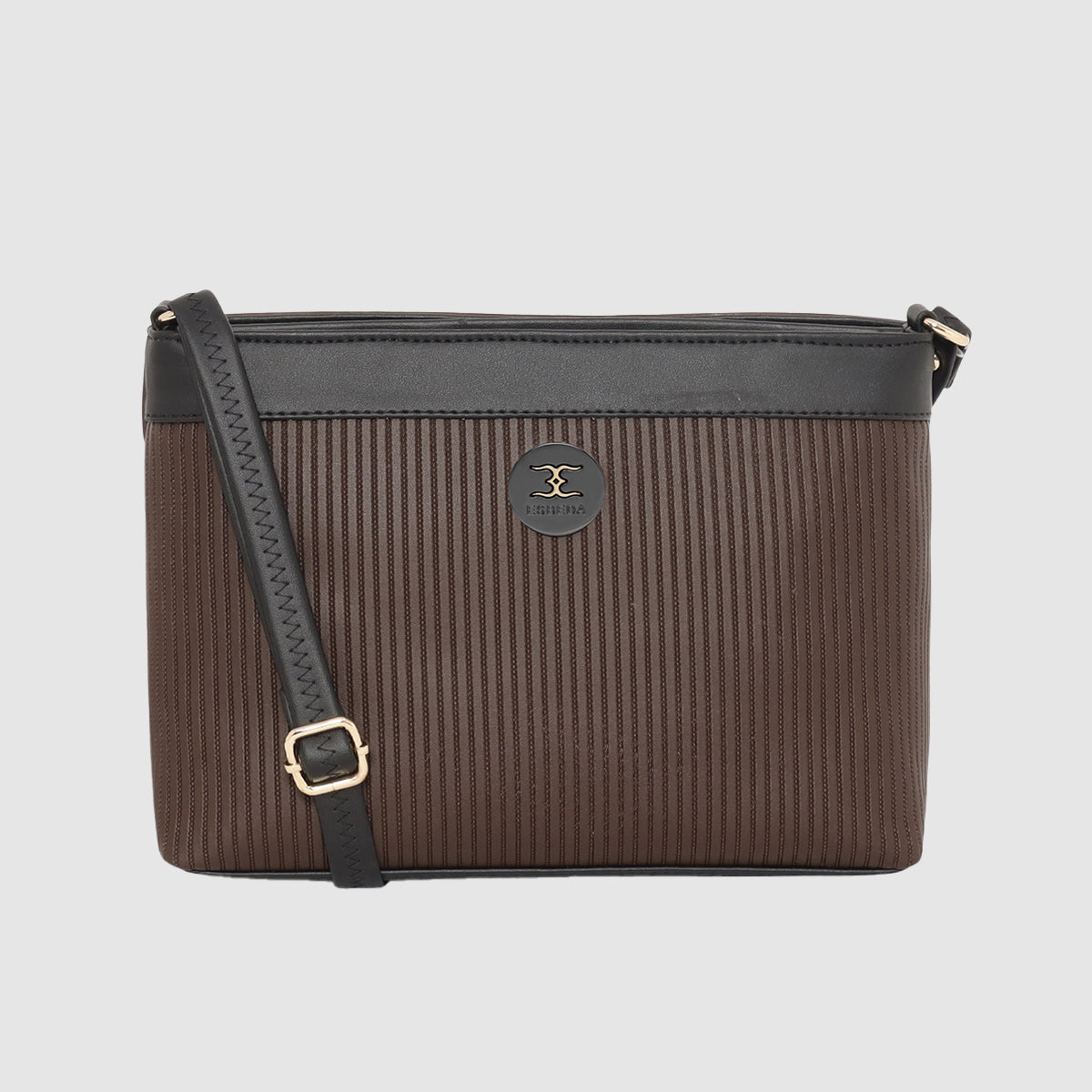 Dual-Tone Striped Sling bag For Womens