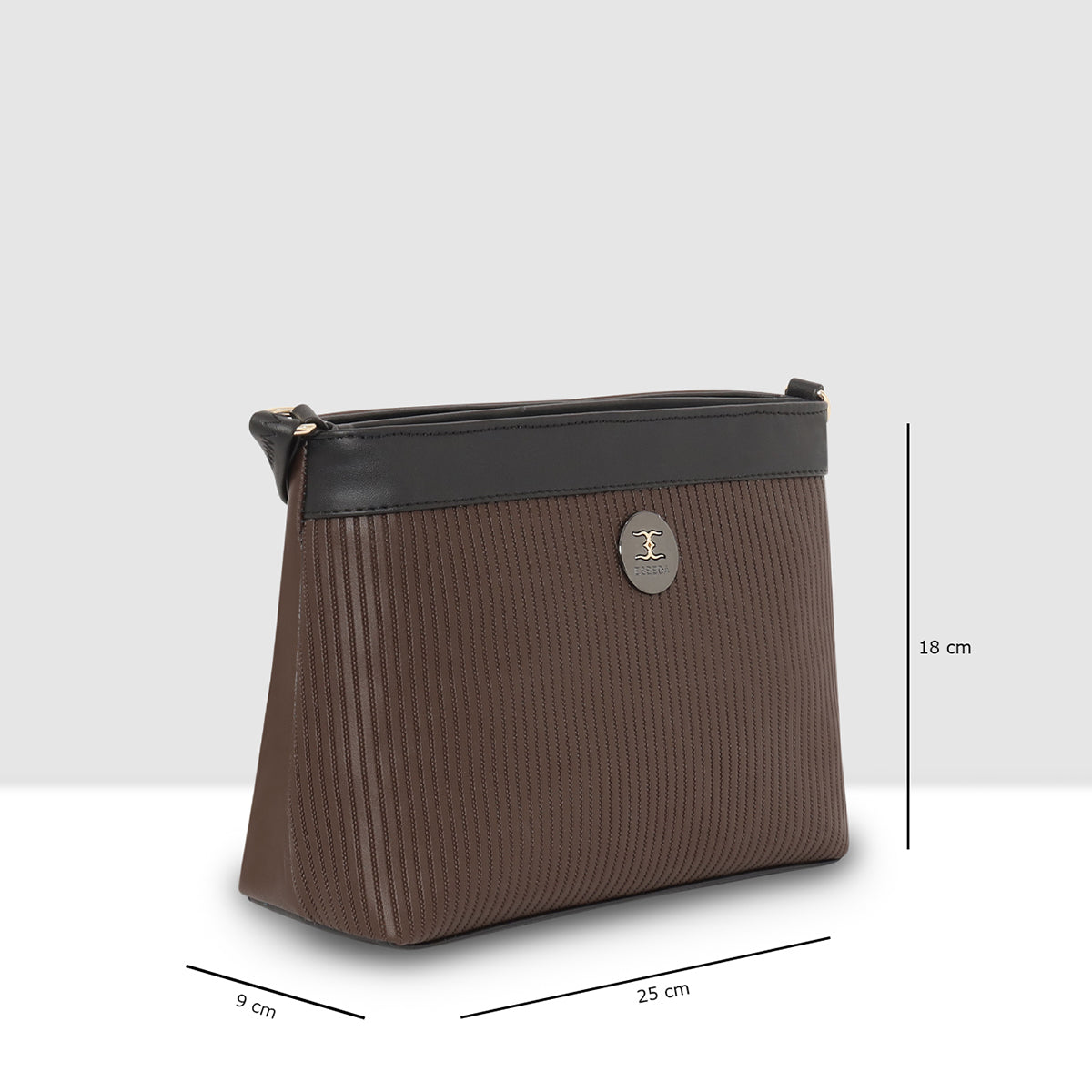 Dual-Tone Striped Sling bag For Womens