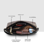 Dual-Tone Striped Sling bag For Womens