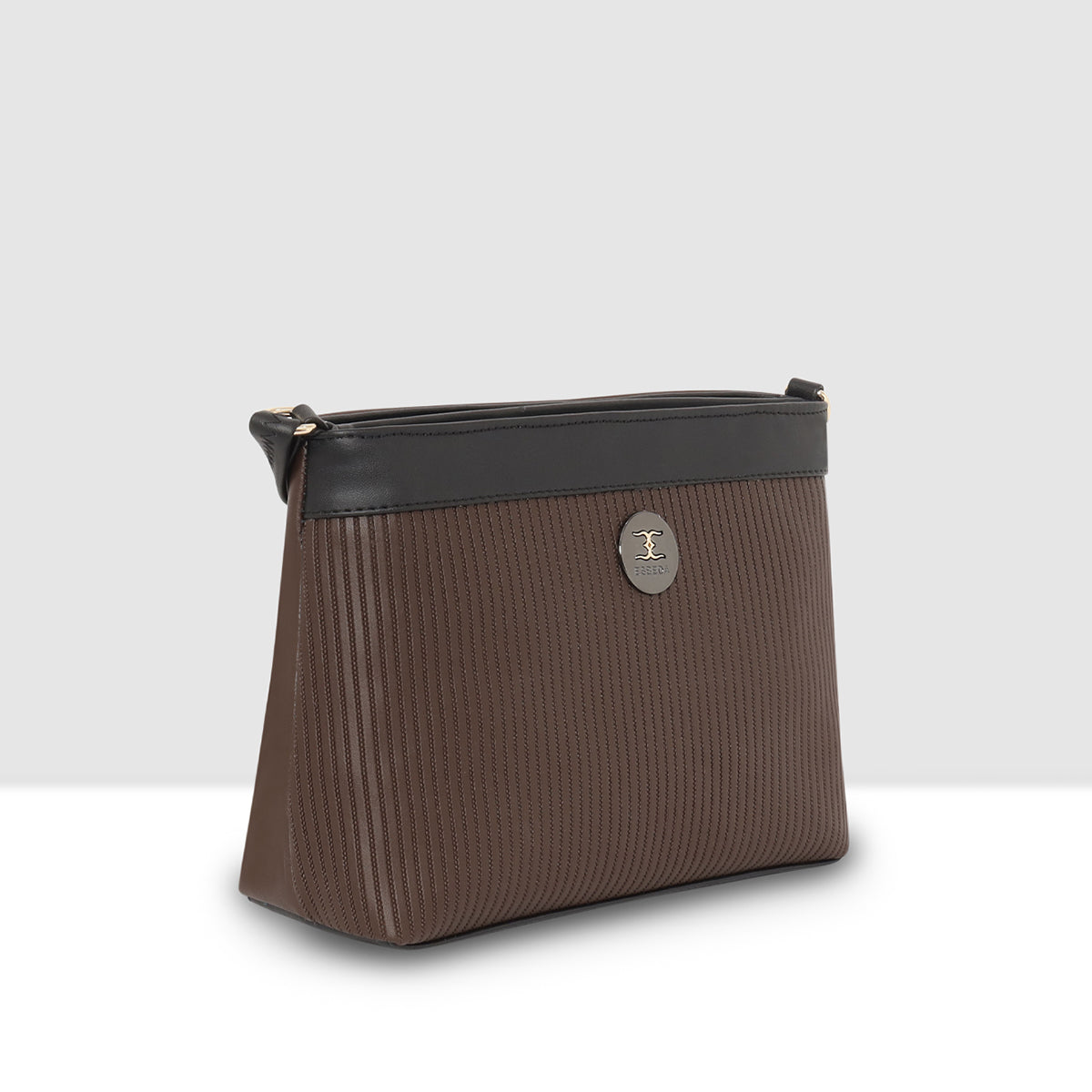 Dual-Tone Striped Sling bag For Womens