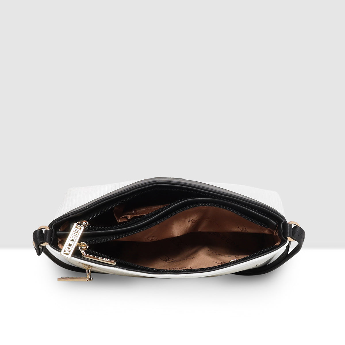 Dual-Tone Striped Sling bag For Womens