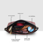 Dual-Tone Striped Sling bag For Womens
