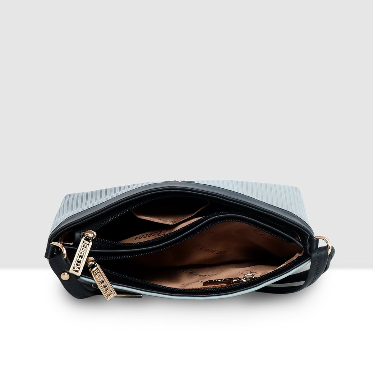 Dual-Tone Striped Sling bag For Womens