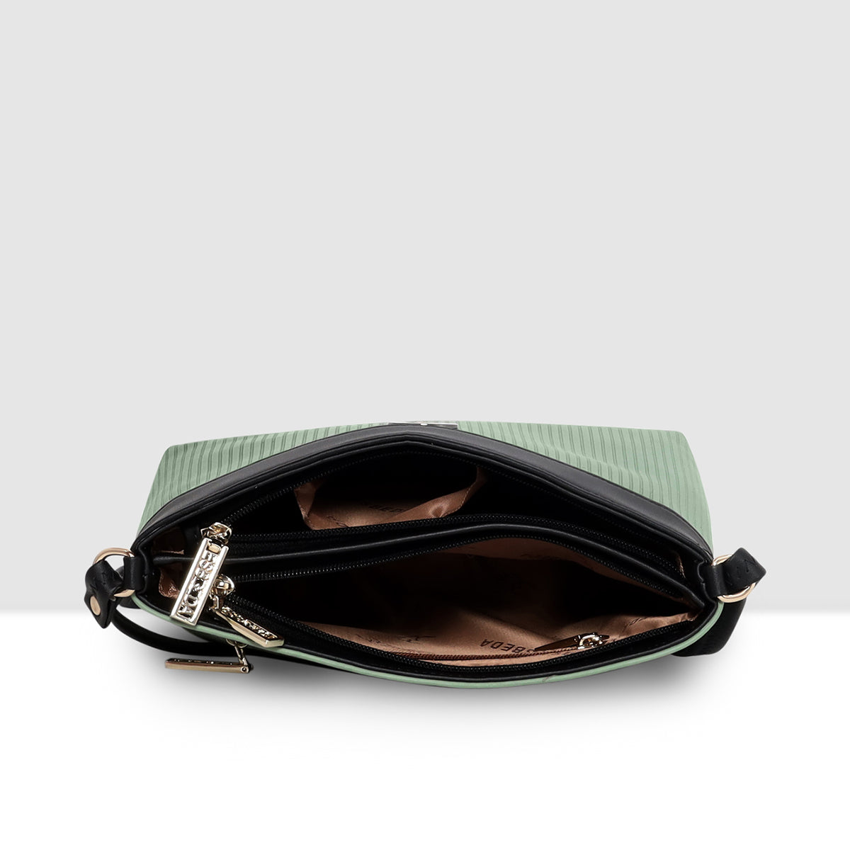 Dual-Tone Striped Sling bag For Womens