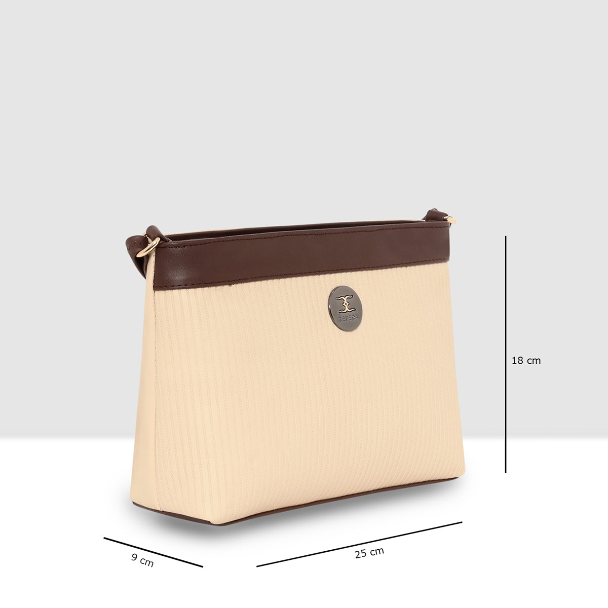 Dual-Tone Striped Sling bag For Womens