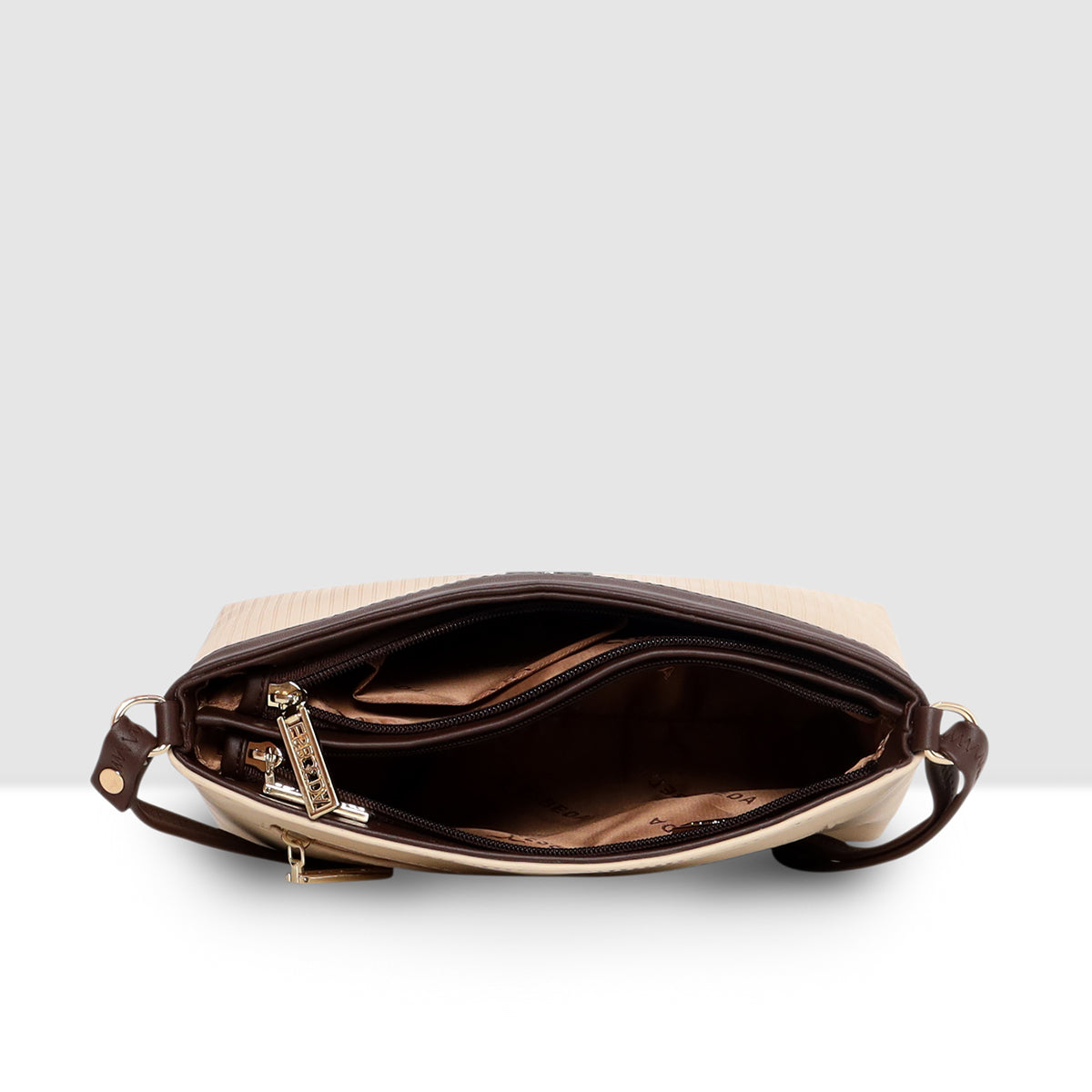 Dual-Tone Striped Sling bag For Womens