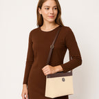 Dual-Tone Striped Sling bag For Womens
