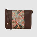 Printed Pattern Ethnic Print Panel Sling Bag For Womens