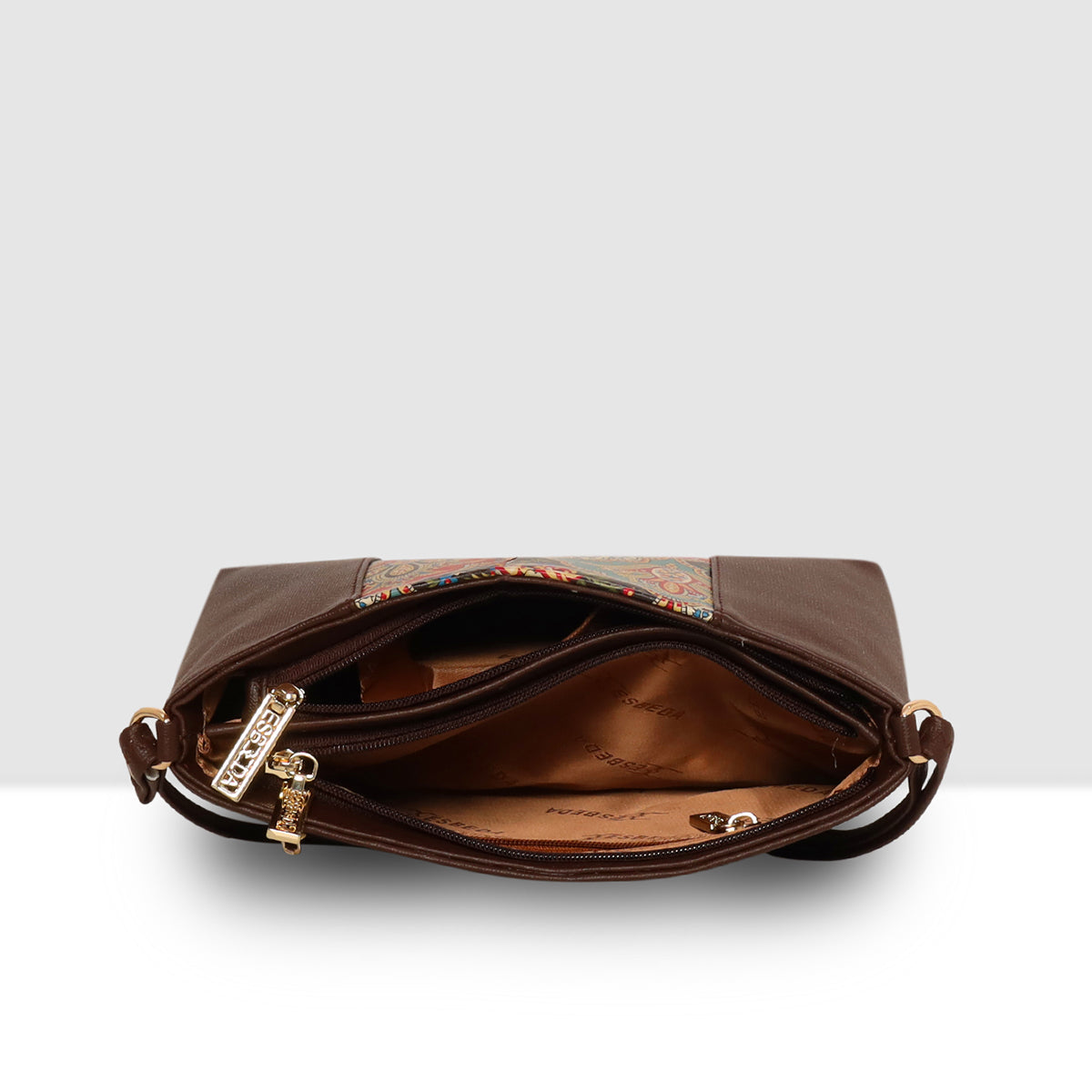 Printed Pattern Ethnic Print Panel Sling Bag For Womens