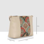 Printed Pattern Ethnic Print Panel Sling Bag For Womens