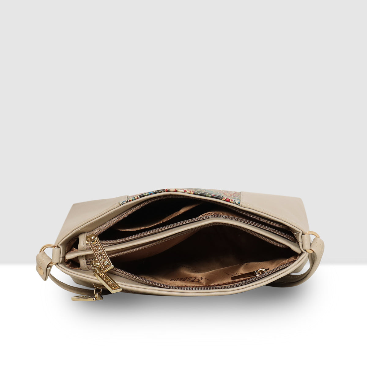 Printed Pattern Ethnic Print Panel Sling Bag For Womens