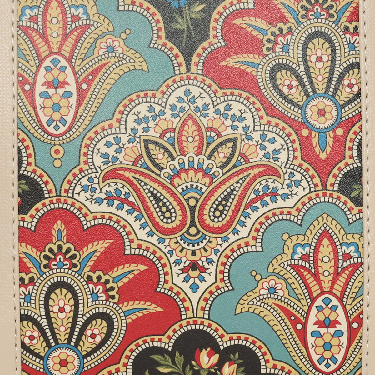Printed Pattern Ethnic Print Panel Sling Bag For Womens