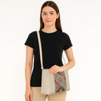 Printed Pattern Ethnic Print Panel Sling Bag For Womens