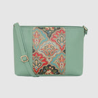 Printed Pattern Ethnic Print Panel Sling Bag For Womens