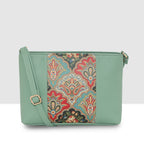 Printed Pattern Ethnic Print Panel Sling Bag For Womens