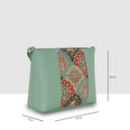 Printed Pattern Ethnic Print Panel Sling Bag For Womens