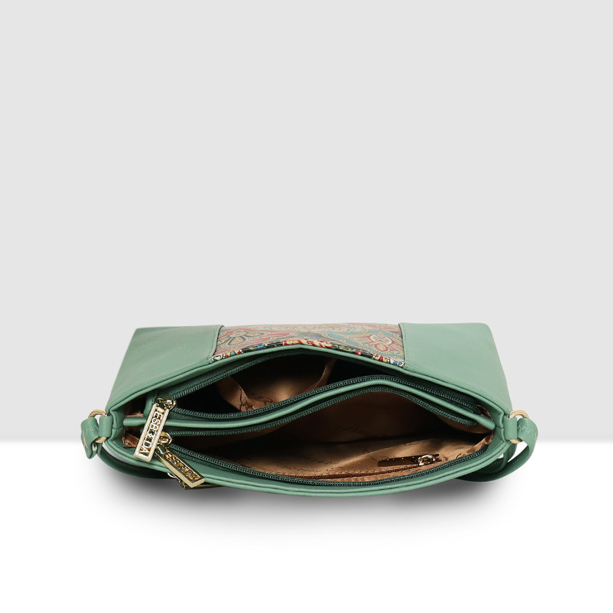 Printed Pattern Ethnic Print Panel Sling Bag For Womens