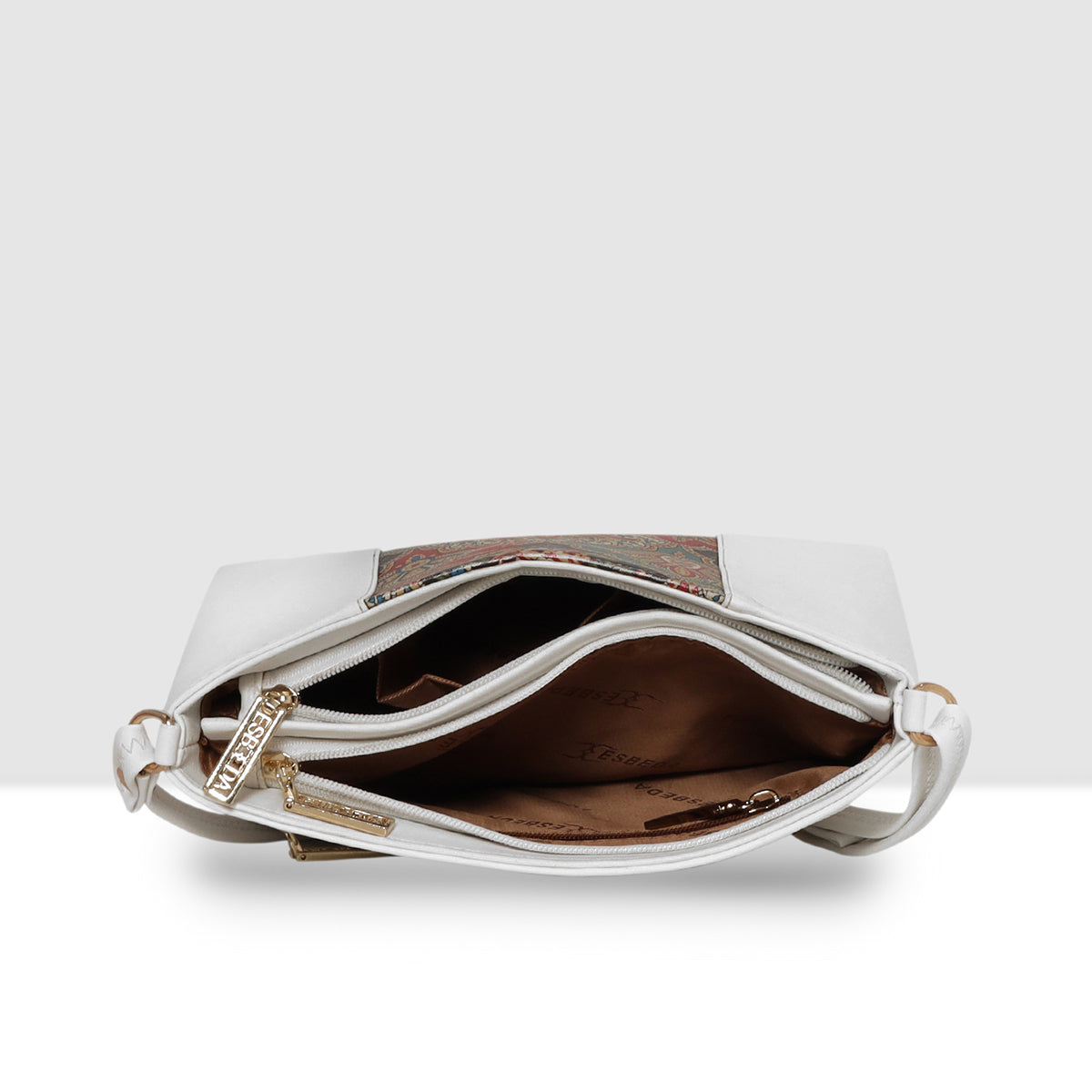 Printed Pattern Ethnic Print Panel Sling Bag For Womens