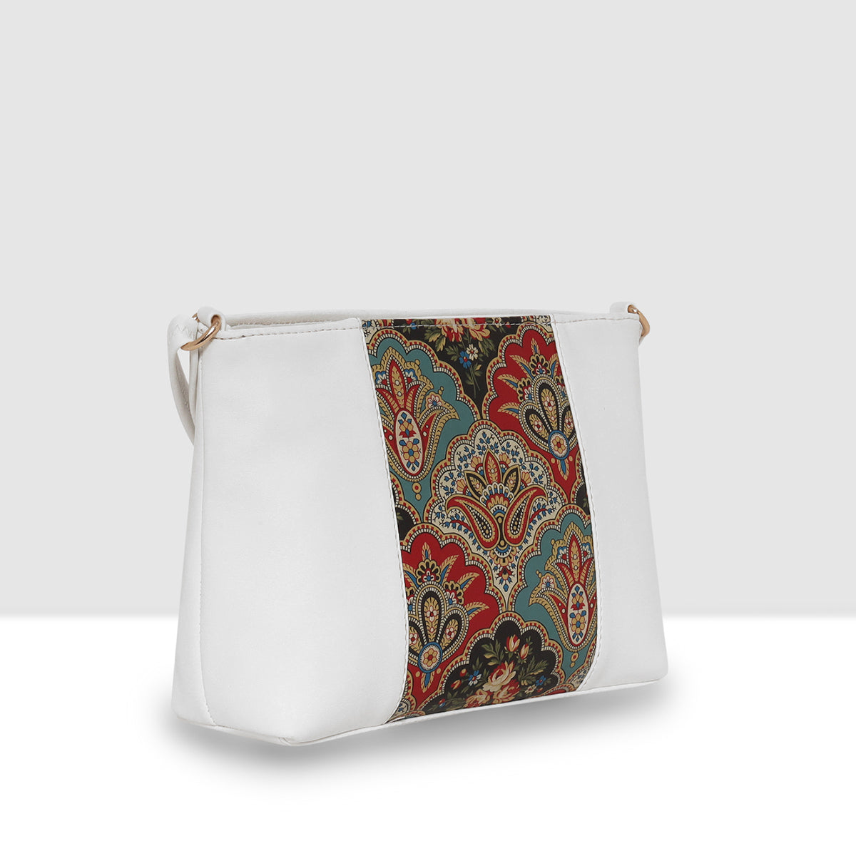 Printed Pattern Ethnic Print Panel Sling Bag For Womens
