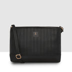 Dual-Tone Textured Sling Bag For Womens