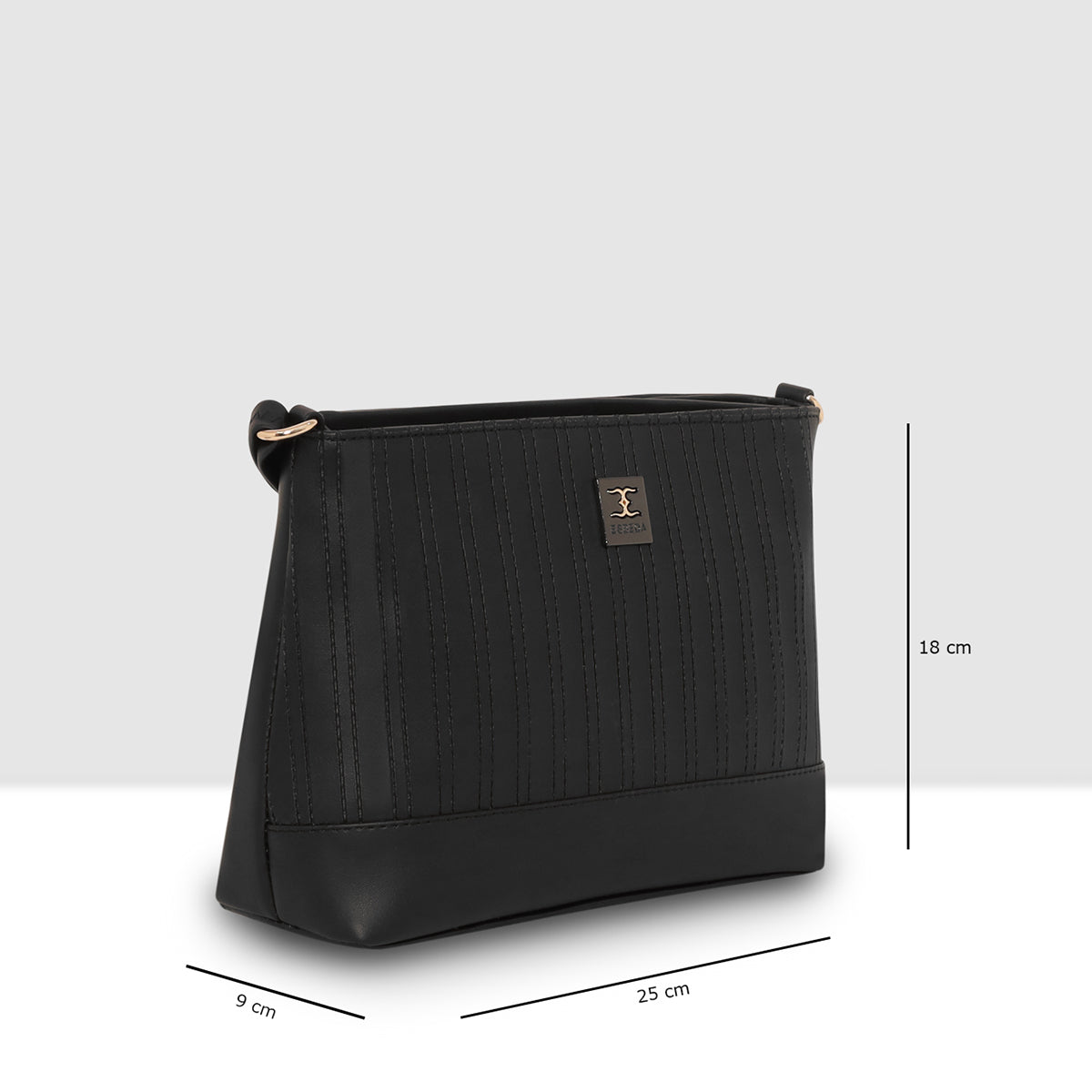 Dual-Tone Textured Sling Bag For Womens