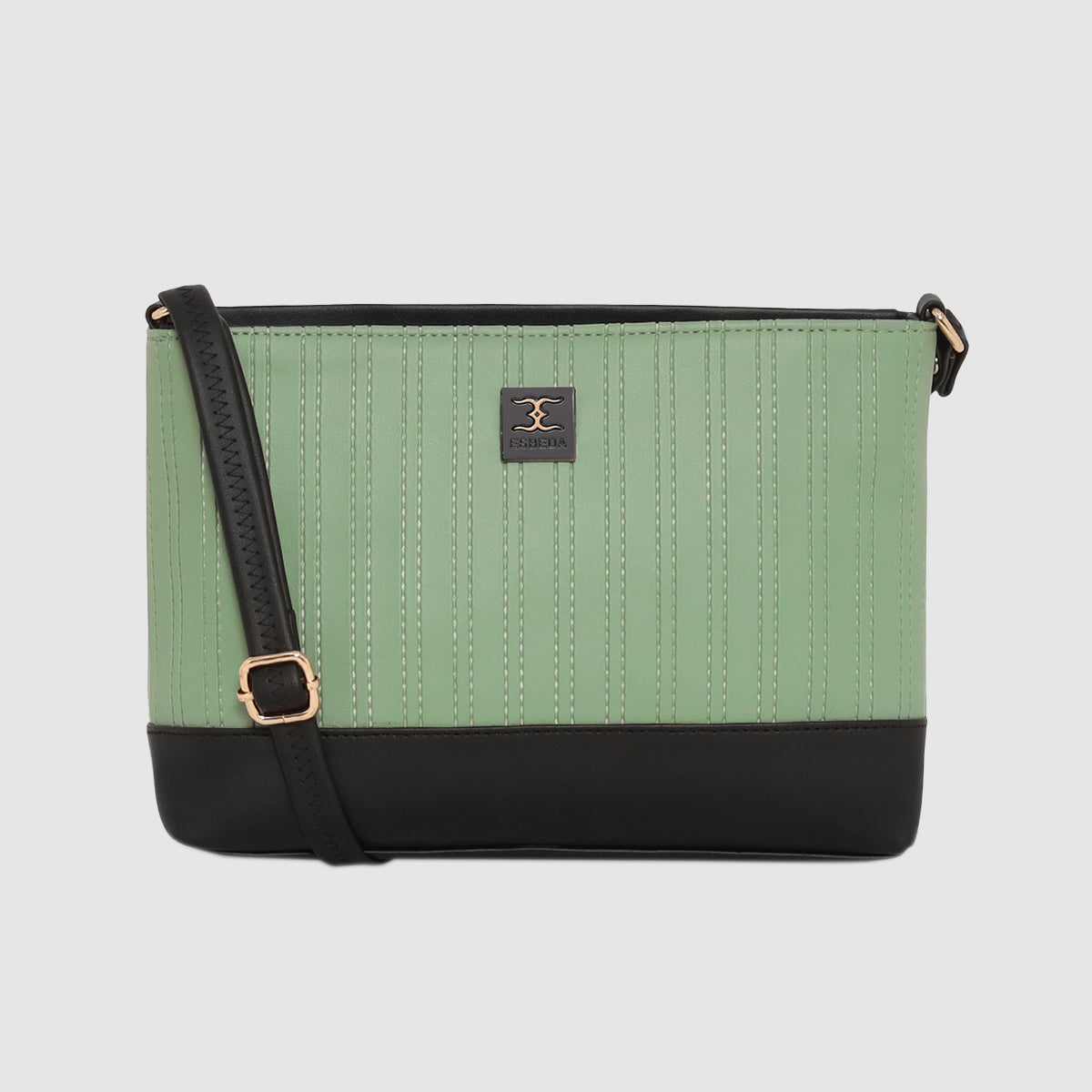 Dual-Tone Textured Sling Bag For Womens