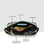 Dual-Tone Textured Sling Bag For Womens