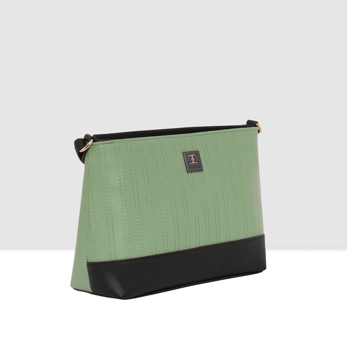 Dual-Tone Textured Sling Bag For Womens