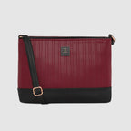 Dual-Tone Textured Sling Bag For Womens