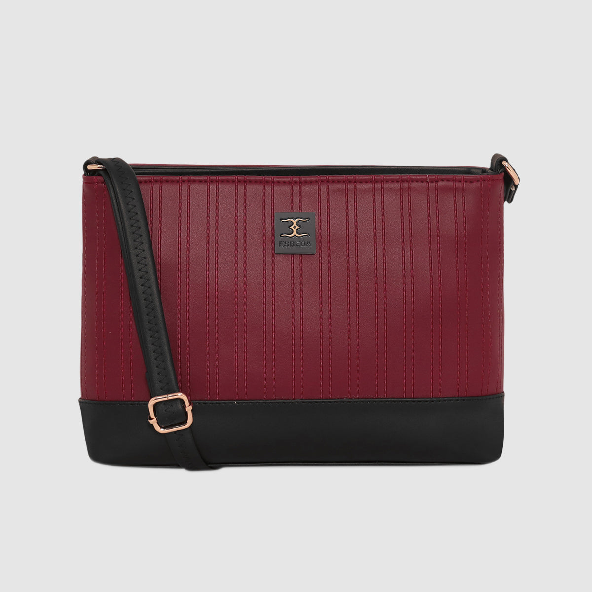 Dual-Tone Textured Sling Bag For Womens