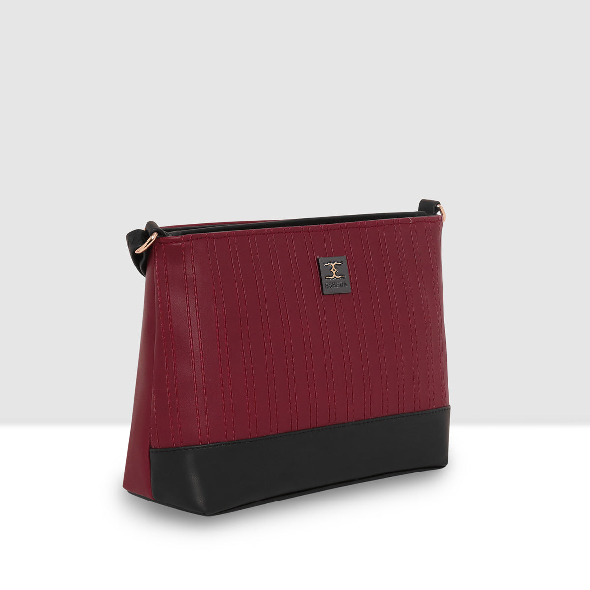 Dual-Tone Textured Sling Bag For Womens