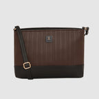Dual-Tone Textured Sling Bag For Womens