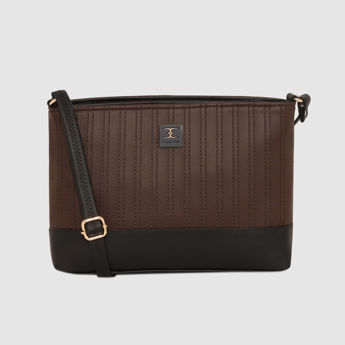 Dual-Tone Textured Sling Bag For Womens